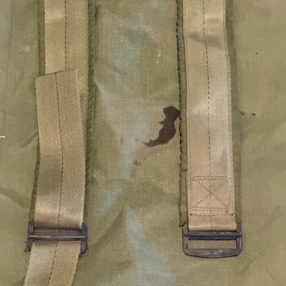 Vintage US Military Nylon Duffel Bag Type II Olive Drab DLA100-85-C-4151 36x24